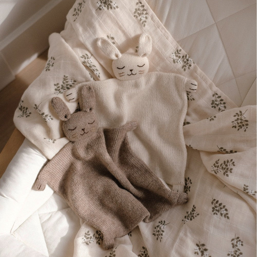 Main Sauvage knuffeldoekje bunny ecru knit 3760281702341