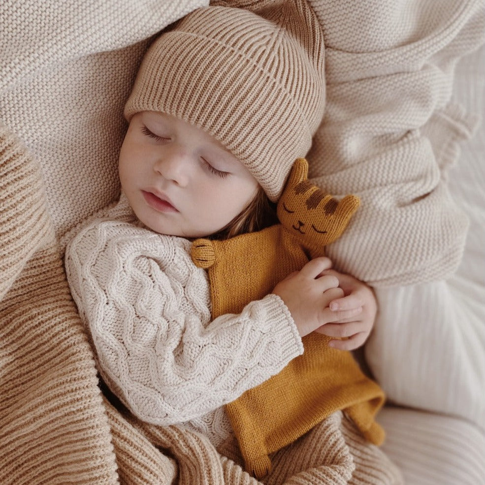 Main Sauvage knuffeldoekje tiger knit kopen