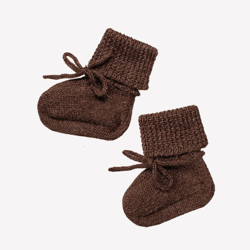 Main Sauvage slofjes dark mocha 0-6 mnd MSA.BO.RIB.DMO1