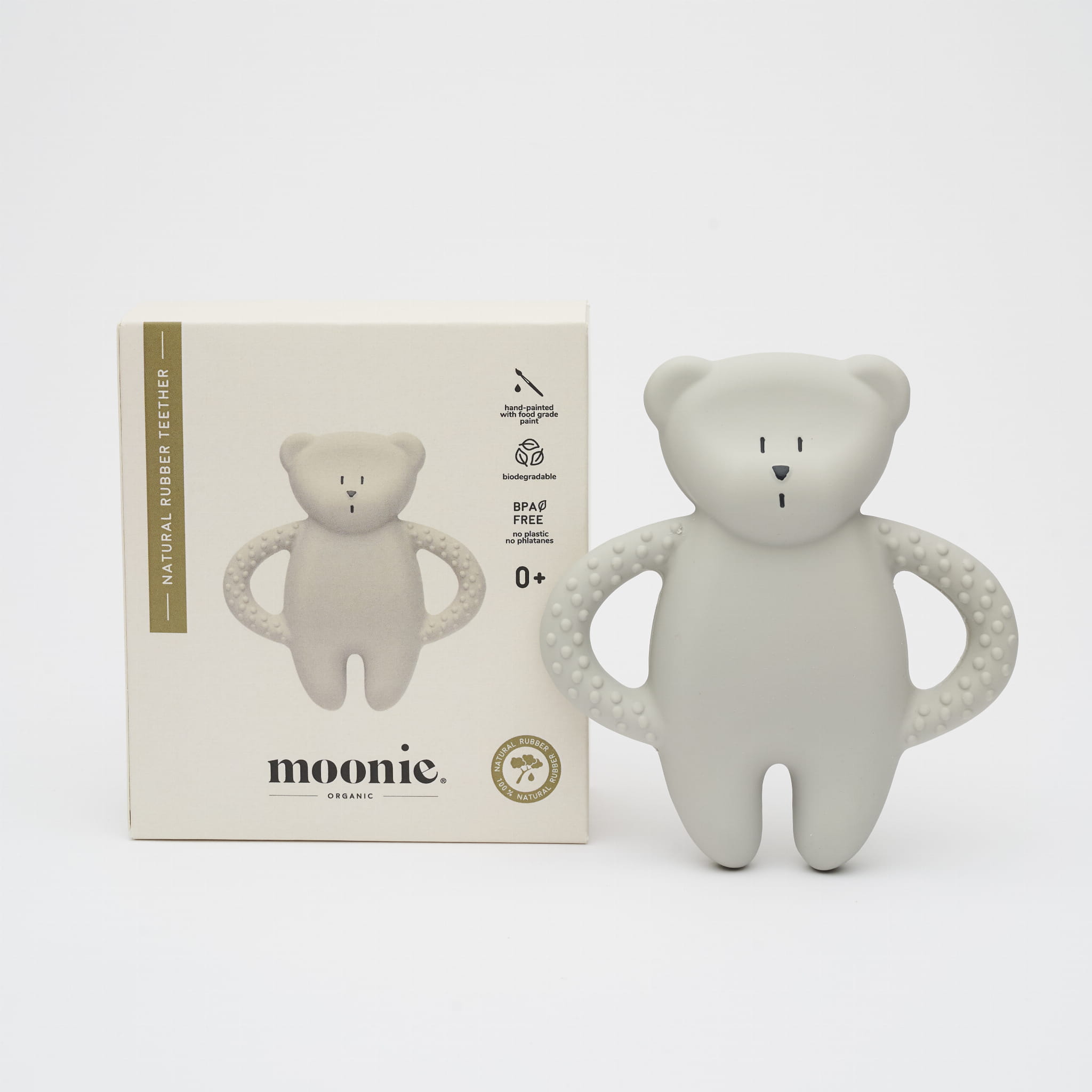 Moonie bijtspeeltje bear gray 0 mnd