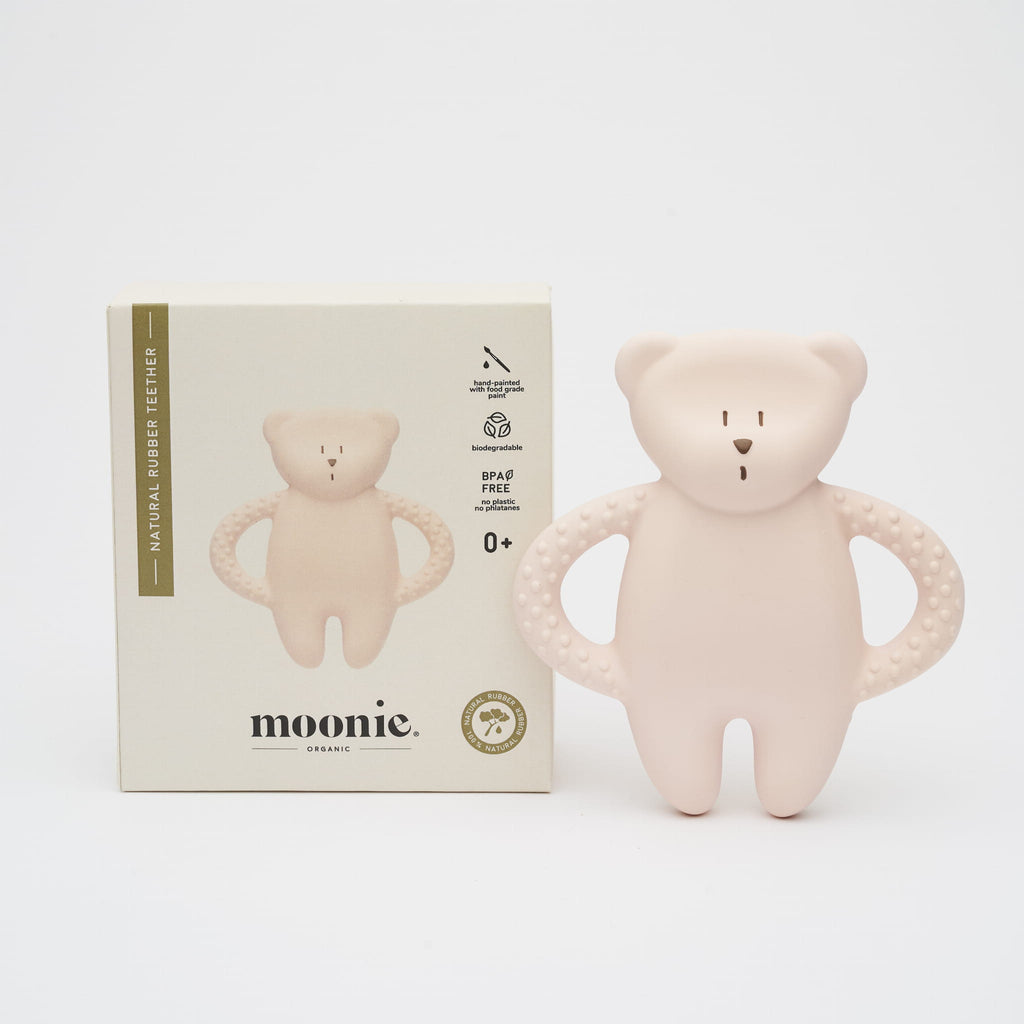 Moonie bijtspeeltje bear rose 0 mnd