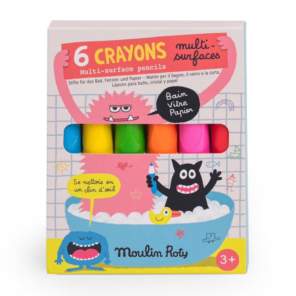 Moulin Roty bad-en raamstiften Les Schmouks 6 stks 3 jr+ 716611