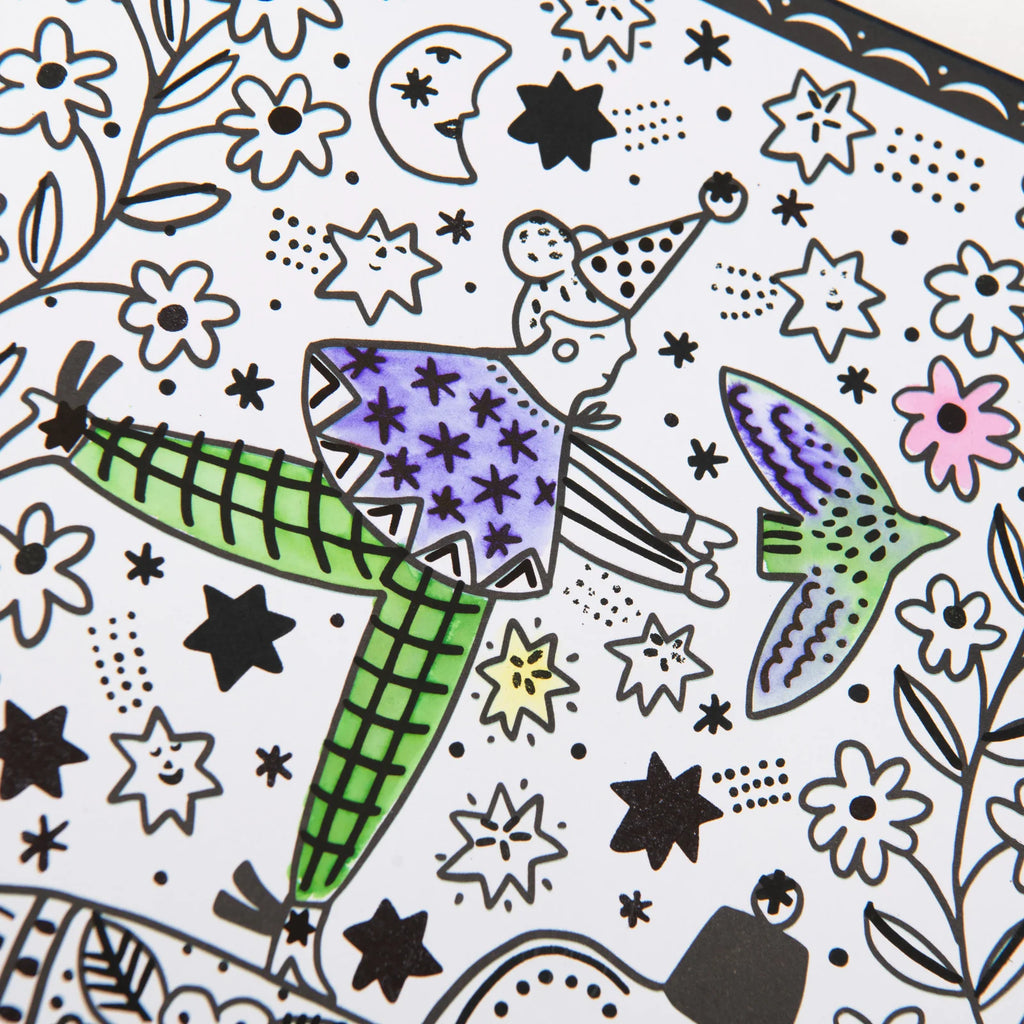 Moulin Roty kleurboek magische aquarel Cometes Filantes 3 jr+