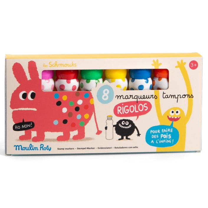 Moulin Roty stempel stiften Les Schmouks 8 stks 3 jr+