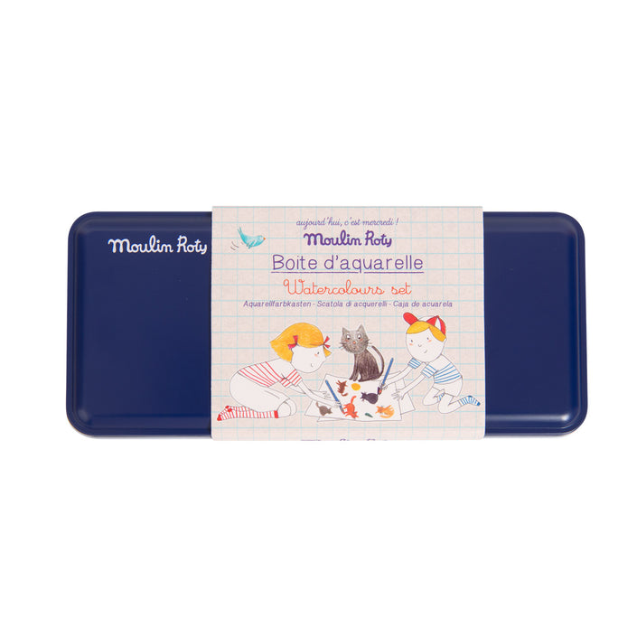 Moulin Roty waterverf paneel 24 kleuren 3 jr+