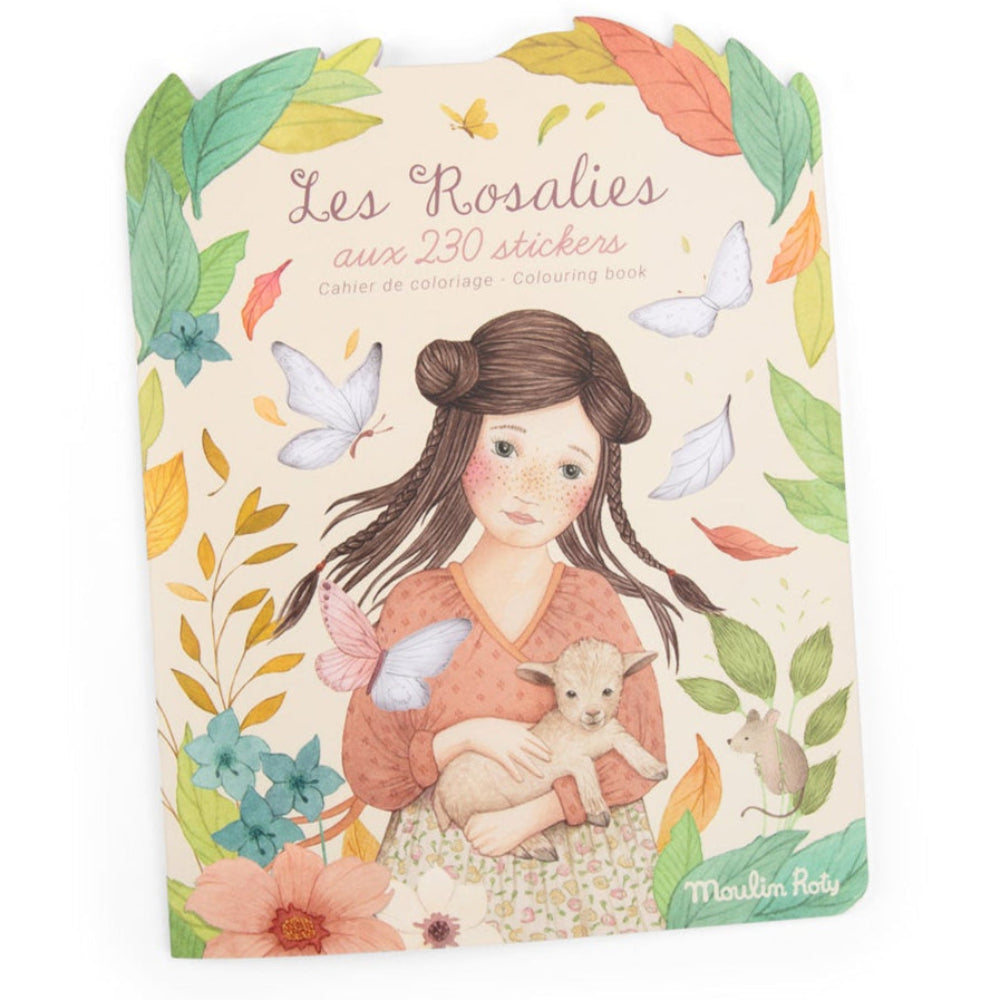Moulin Roty kleurboek met stickers Les Rosalies 3 jr+