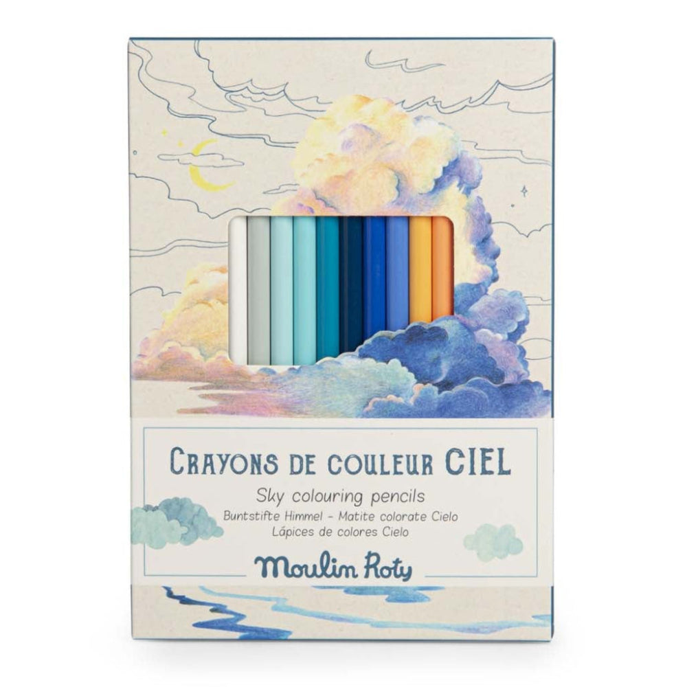 Moulin Roty kleurpotloden Ciel blauw