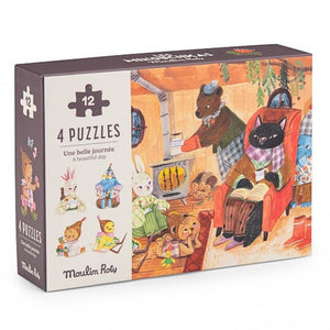 Moulin Roty mini puzzels Les Minouchkas 3jr+681440d