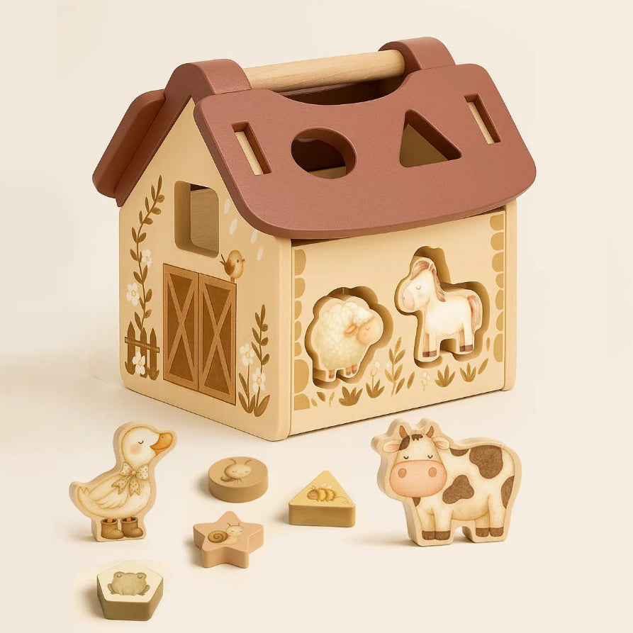 Mrs Ertha houten sorteerspel Tiny Barn 18 mnd+ 658606270824