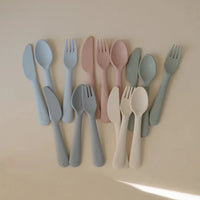 Mushie bestekset ivory 3-delig