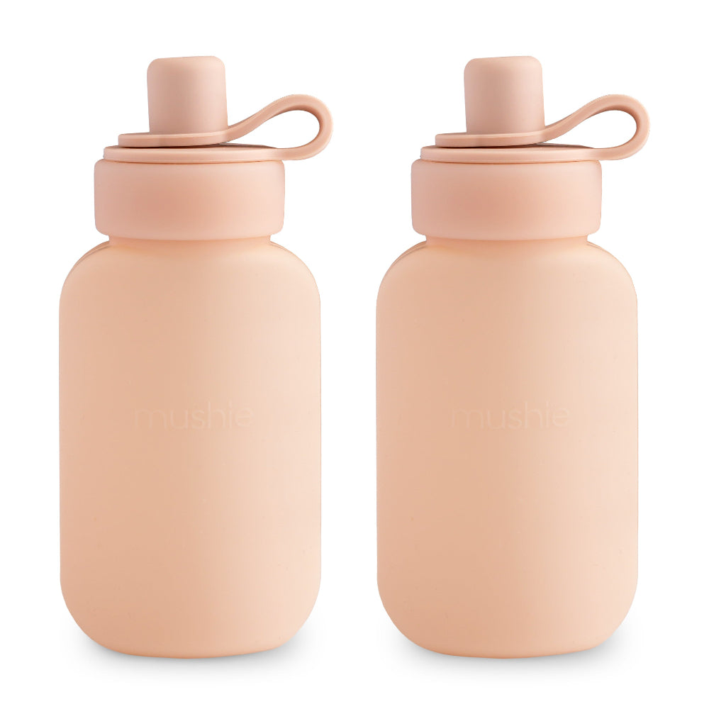 Mushie siliconen puree pouch blush 6 mnd+