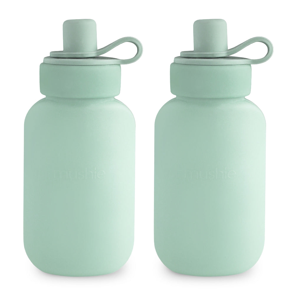 Mushie siliconen puree pouch cambridge blue 6 mnd+