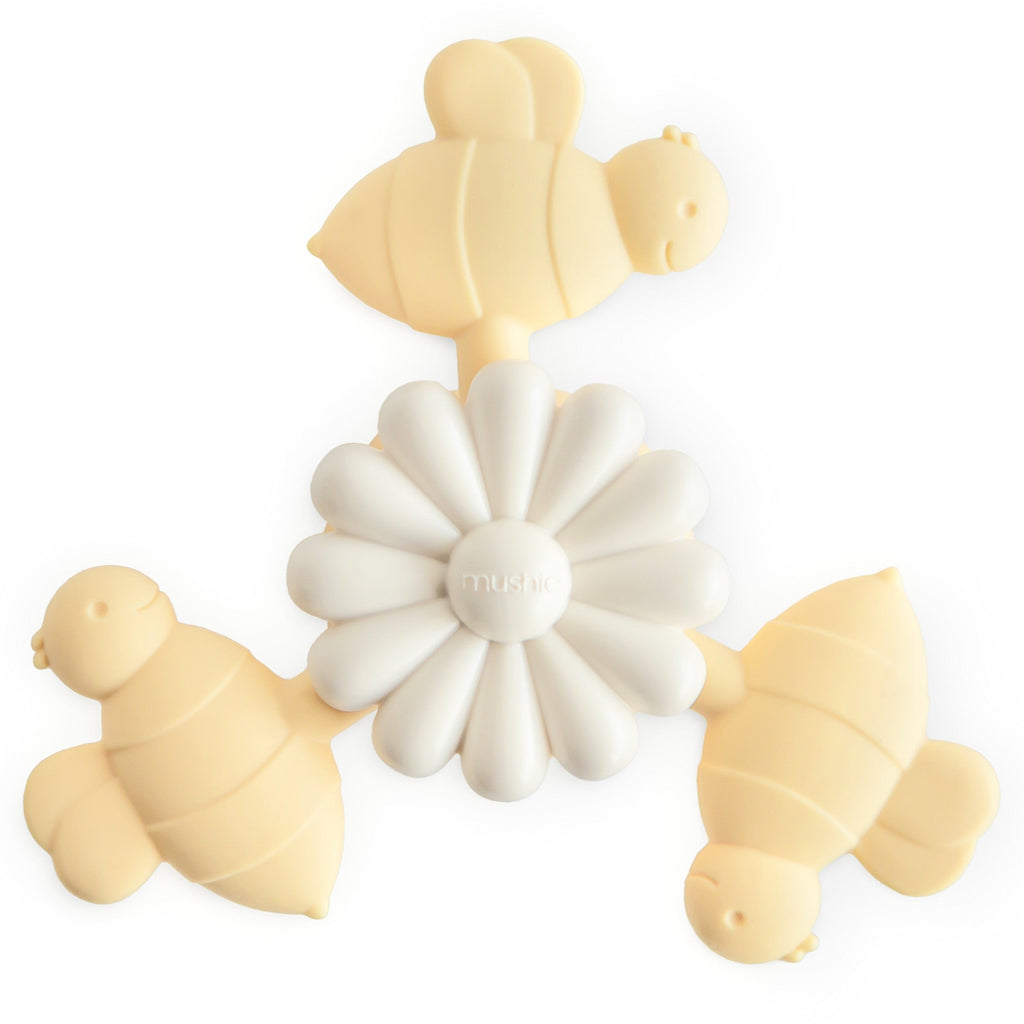 Mushie babyspeeltje spinner bee 10 mnd+