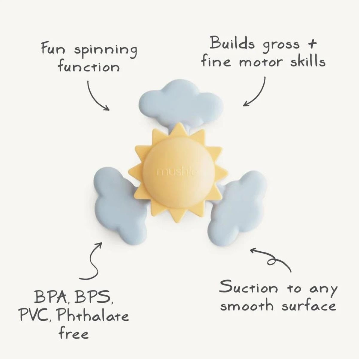 Mushie babyspeeltje spinner sun 10 mnd+