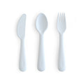 Mushie bestekset powder blue 3-delig 840355800609