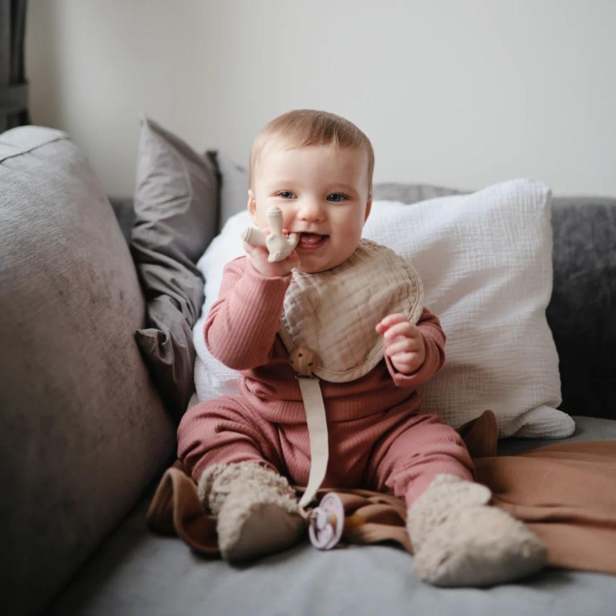 Mushie bijtspeeltje lamb 3 md+
