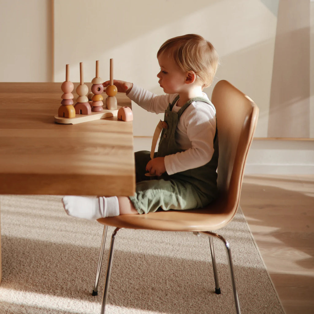 Mushie multi shape stacker sunrise 3 jr+ FSC hout
