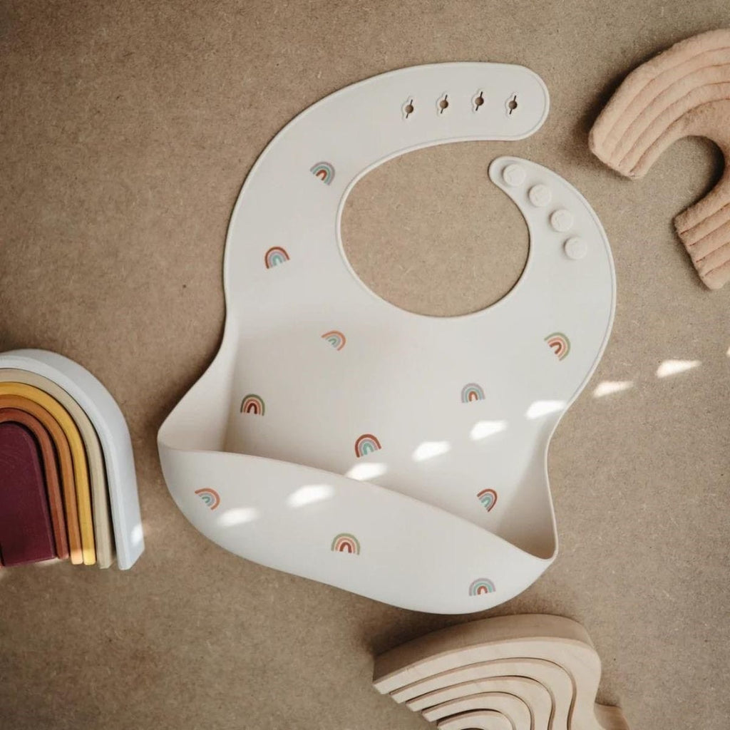 Mushie silicone slab Rainbow kopen