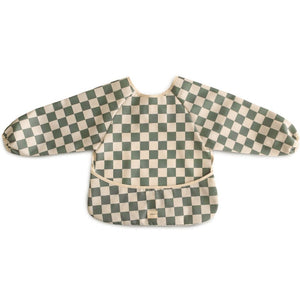 Mushie slab lange mouw olive check