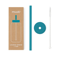 Muuki lounge straw + dop Tahiti BlueMUKSTRAW20