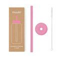 Muuki lounge straw + dop flamingo pinkMUKSTRAW14g