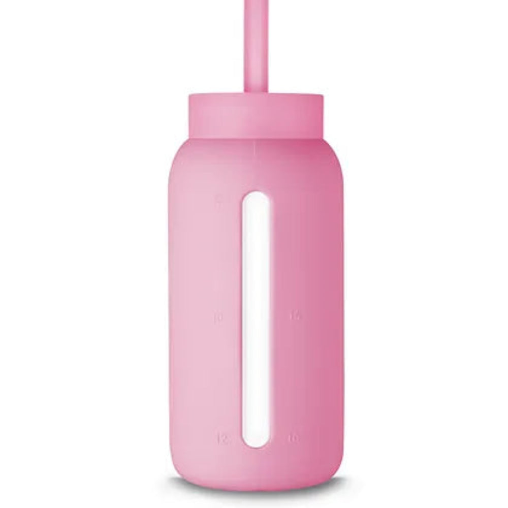 Muuki lounge straw + dop flamingo pink kopen