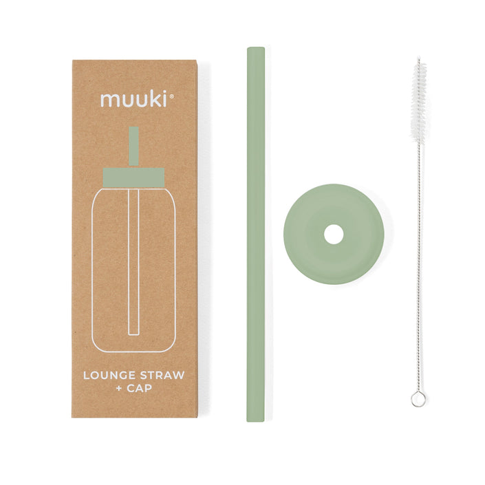Muuki lounge straw + dop silver sageMUKSTRAW07