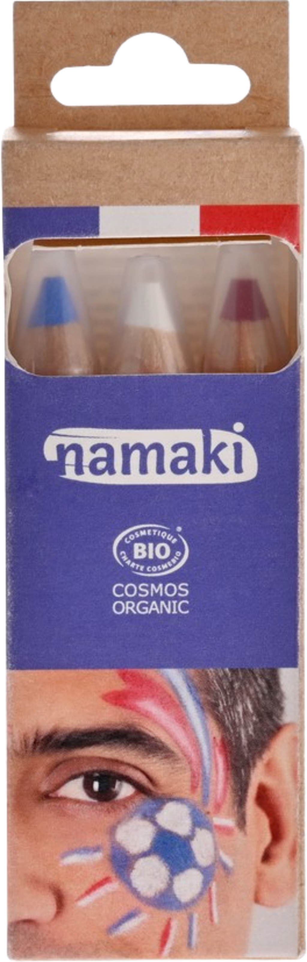 Namaki schminkpotloden rood wit blauw 3 jr+