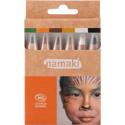 Namaki schminkpotloden wildlife 6 kleuren 3 jr+