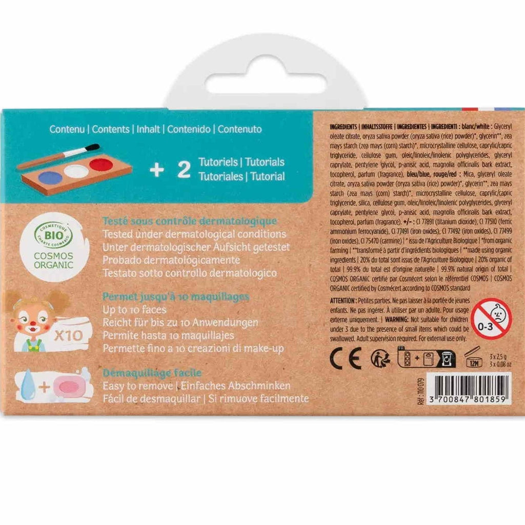 Namaki schminkset clown en harlekijn 3 kleuren 3 jr+ 3700847801859