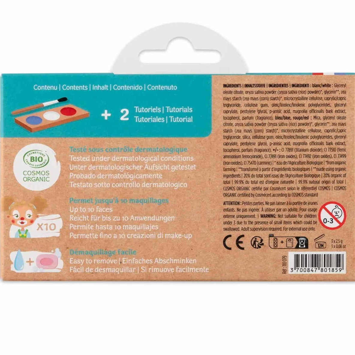 Namaki schminkset clown en harlekijn 3 kleuren 3 jr+