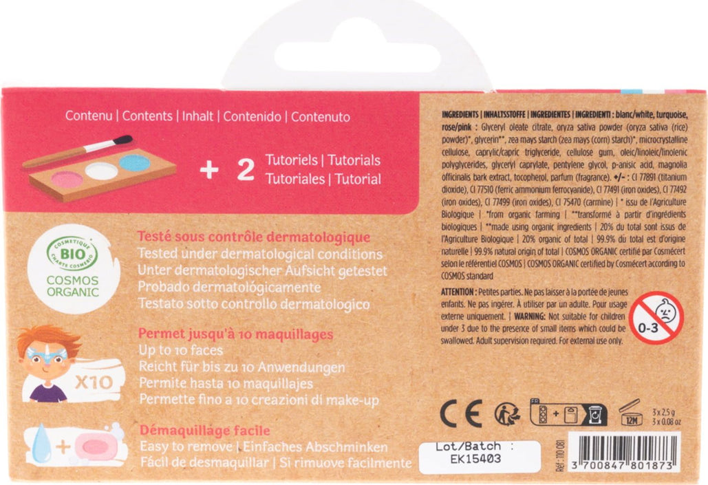 Namaki schminkset prinses en eenhoorn 3 kleuren 3 jr+