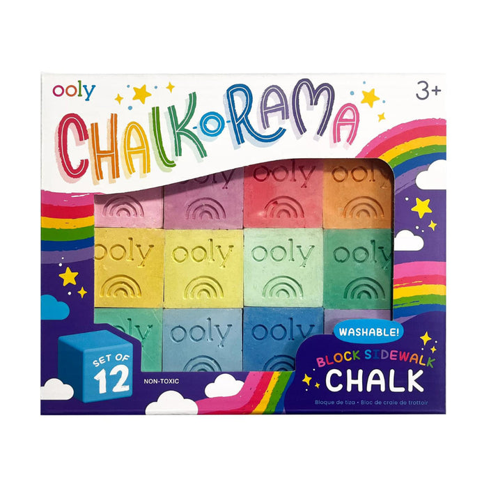 OOLY Chalk-O-Rama block sidewalk chalk 12 stks 3 jr+