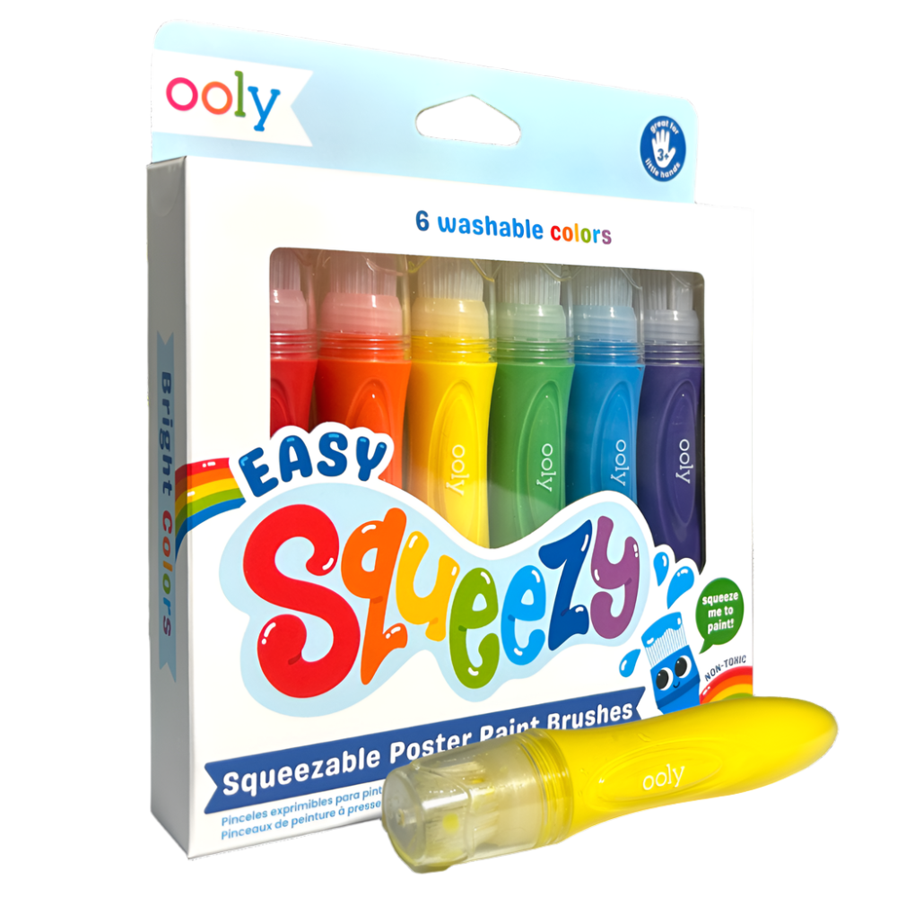 OOLY Squeezable paint brushes 6 stks / 3 jr+