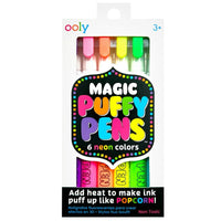 OOLY magic NEON puffy pennen 6 stks 3 jr