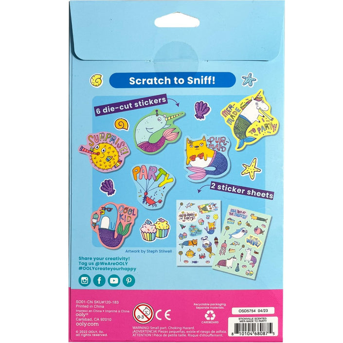 OOLY stickiville geurstickers Mer-made to party
