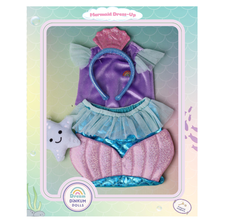 Olli Ella Dinkum Doll Mermaid outfit set 3 jr+