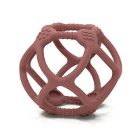 Petit Monkey bijtspeeltje bal mahony rose 0 mnd+