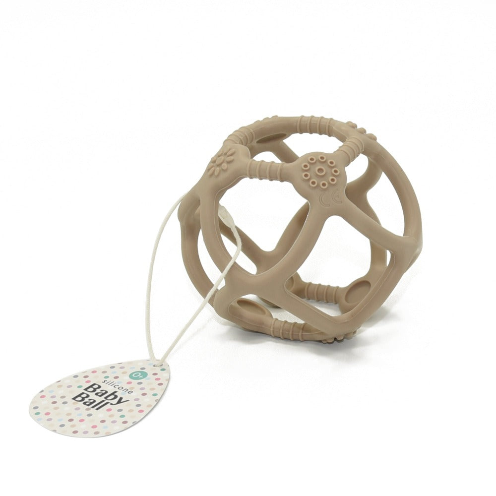 Petit Monkey bijtspeeltje bal taupe 0 mnd+ kopen