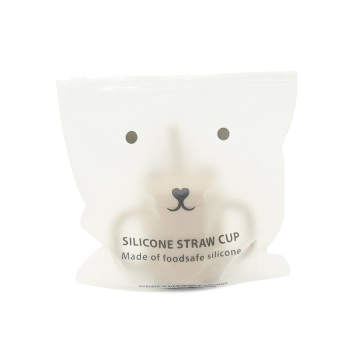 Petit Monkey siliconen sippy cup met oren taupe