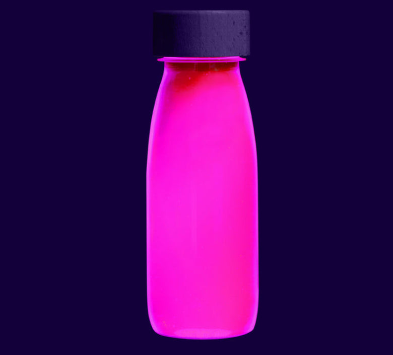 Petit Boum sensorische fles Float pink glow in the dark 3 mnd+PBFFLUOPc