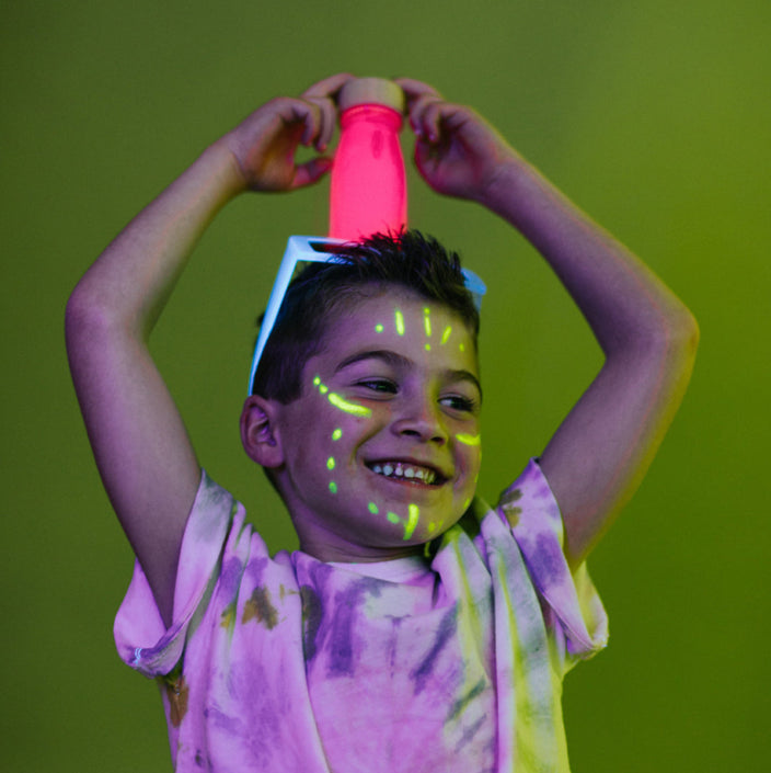 Petit Boum sensorische fles Float pink glow in the dark 3 mnd+PBFFLUOPe