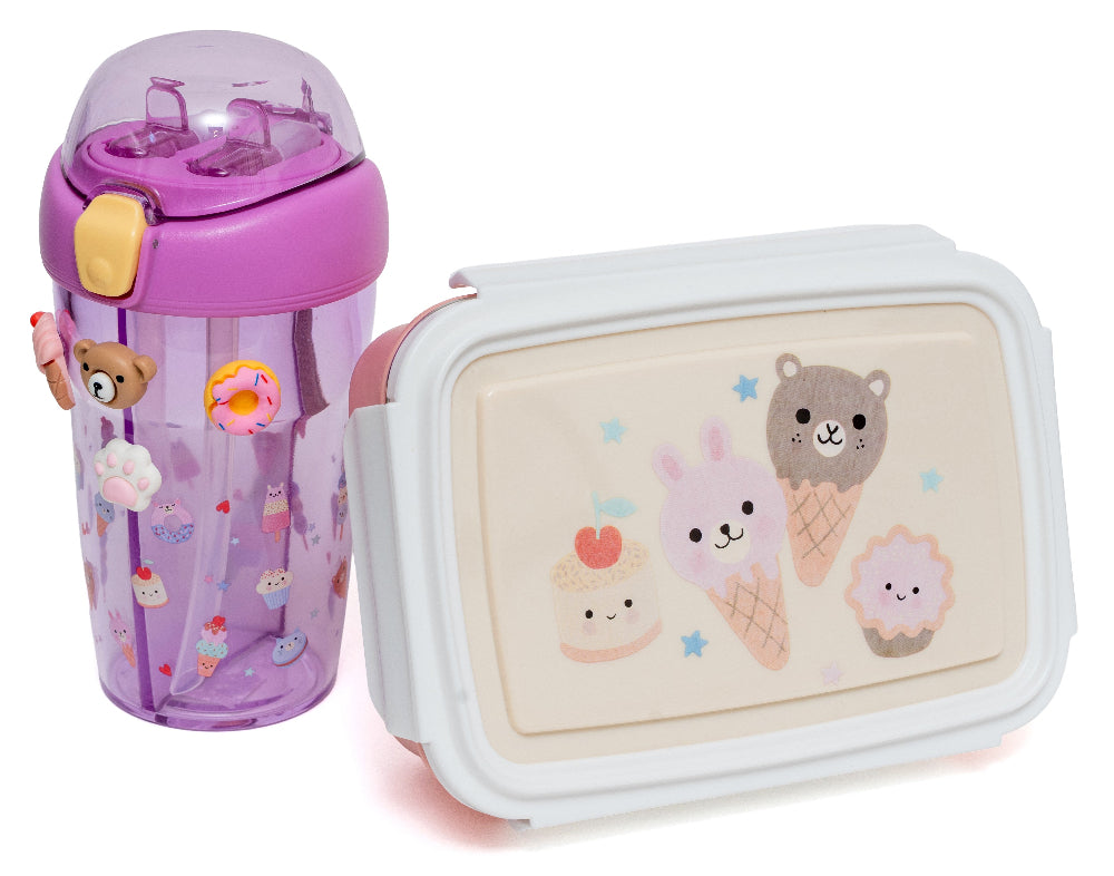 Petit Monkey broodtrommel Sparkling Sweets Stainless steel + PS