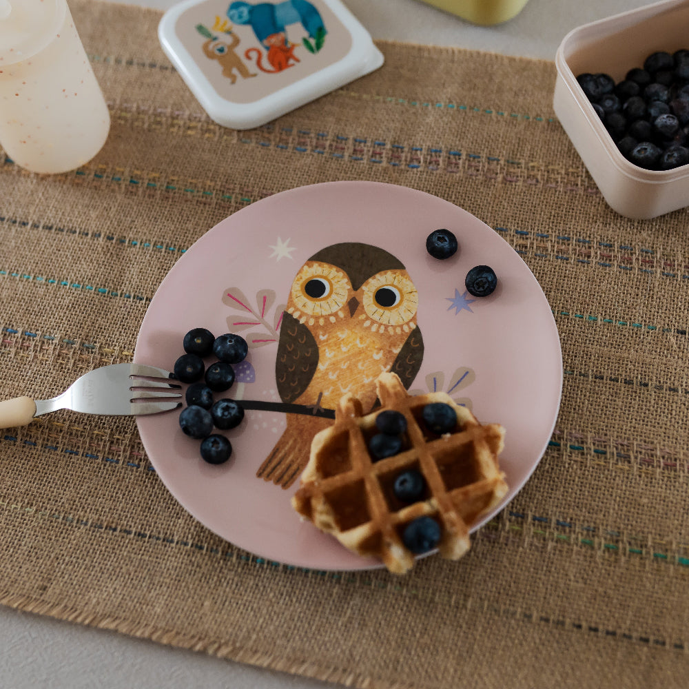 Petit Monkey melamine bord Owl kopen