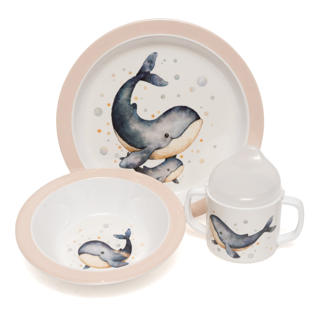 Petit Monkey melamine bord WhaleMPB39-Re