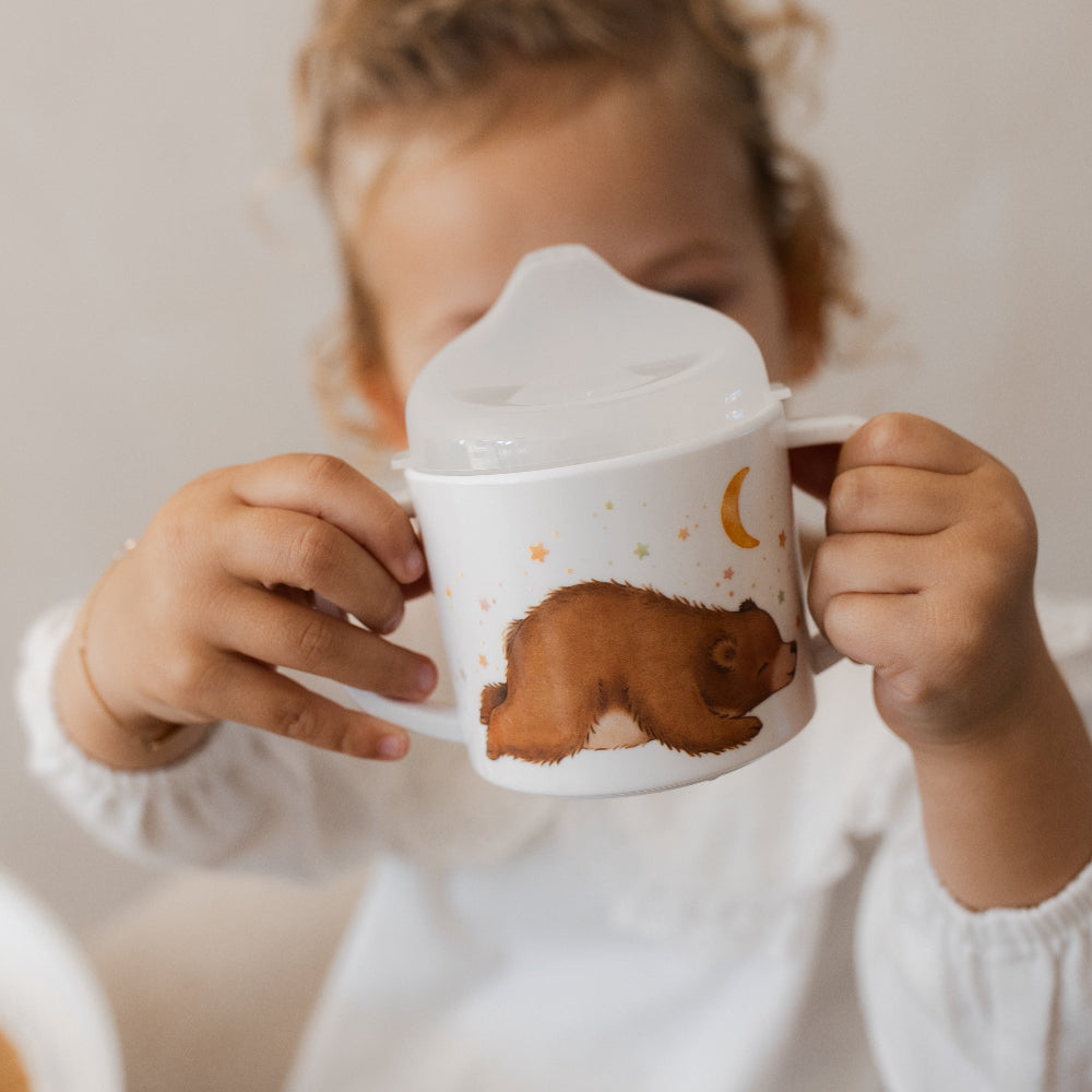 Petit Monkey melamine tuitbeker met oren Bear and Stars 8719244226931
