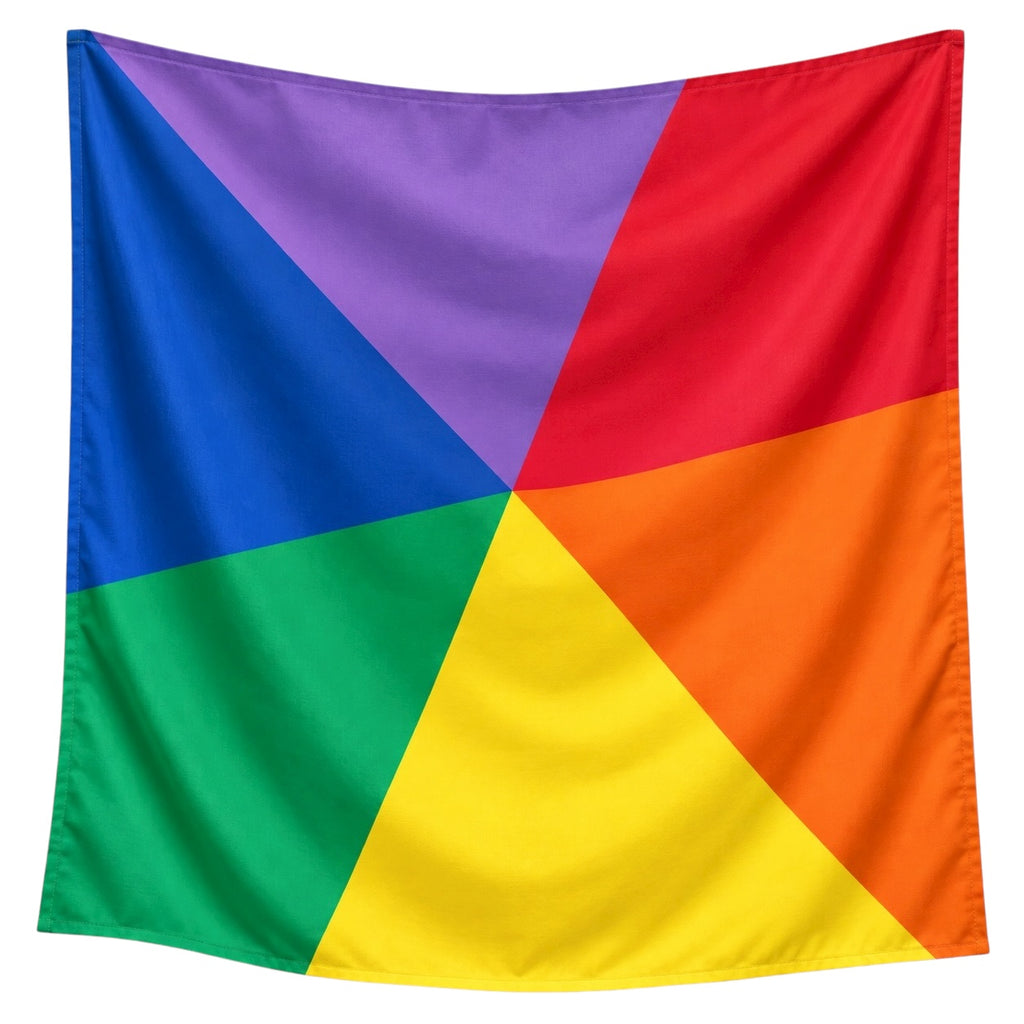 Pit and Play speeldoek rainbow colorblock large 75 x 75 cm