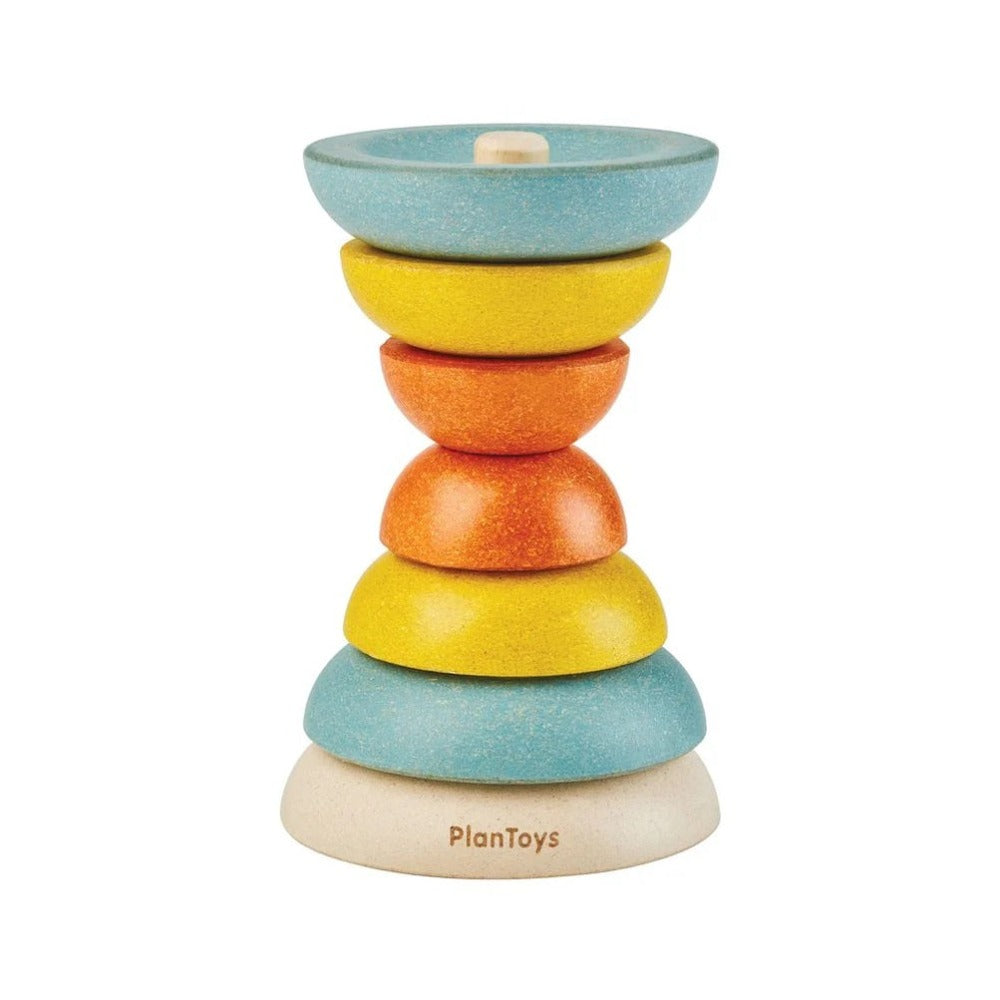 Plan Toys stapeltoren cups 12 mnd Rubberhout