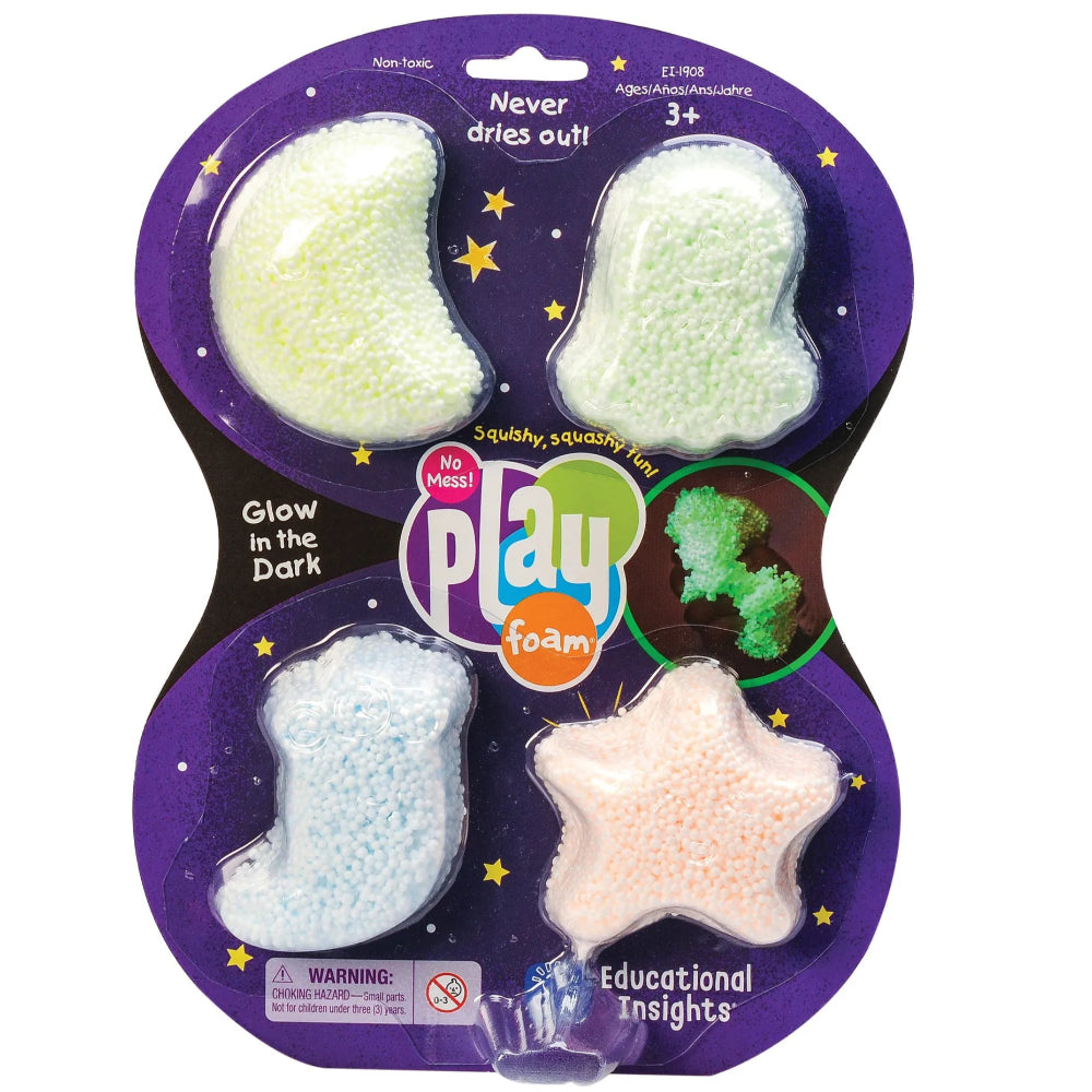 PlayFoam foam clay glow in the dark 4 stks 3 jr+