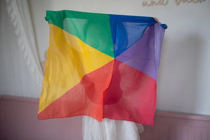 Pit and Play speeldoek rainbow colorblock large 75 x 75 cm 9509384492254